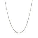 14k White Gold Adjustable Popcorn Chain (1.00 mm) | - Forever in Harmony