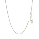 14k White Gold Adjustable Popcorn Chain (1.00 mm) | - Forever in Harmony