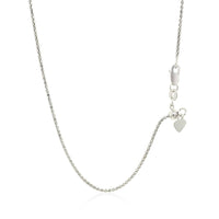 14k White Gold Adjustable Popcorn Chain (1.00 mm) | - Forever in Harmony