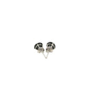 14k White Gold Stud Earrings with Black Faceted Cubic Zirconia(6mm) - Forever in Harmony