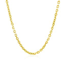 14k Yellow Gold Diamond Cut Cable Link Chain (2.20 mm) - Forever in Harmony