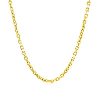 14k Yellow Gold Diamond Cut Cable Link Chain (2.20 mm) - Forever in Harmony