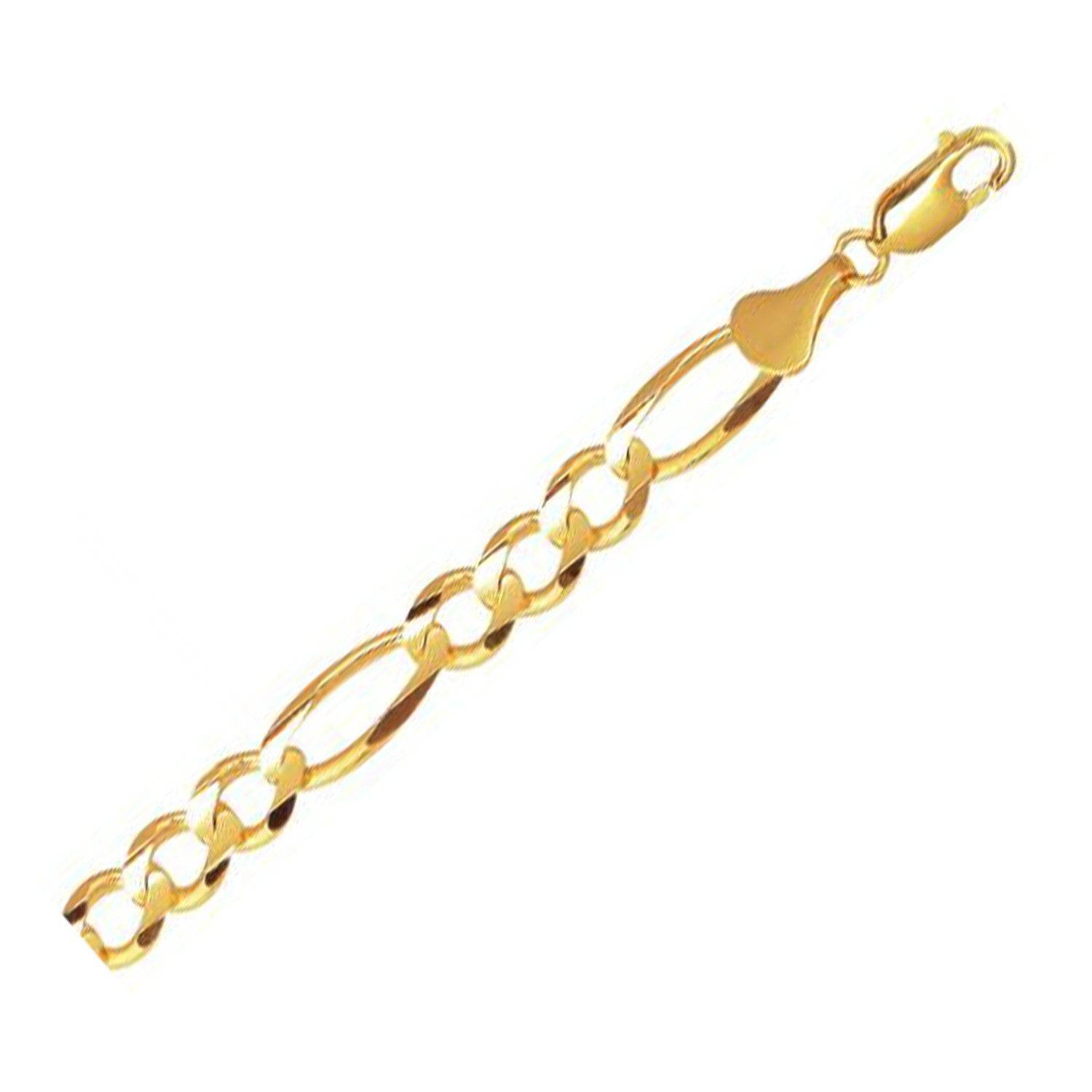 10K Yellow Gold Solid Figaro Chain (7.90 mm) - Forever in Harmony