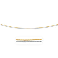 14k TwoTone Double Strand Cable Pendant Chain (1.1 mm) - Forever in Harmony