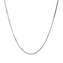 14k White Gold Classic Box Chain (0.75 mm) - Forever in Harmony