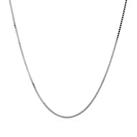 14k White Gold Classic Box Chain (0.75 mm) - Forever in Harmony