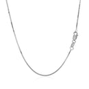 14k White Gold Classic Box Chain (0.75 mm) - Forever in Harmony