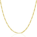 14k Yellow Gold Solid Figaro Chain (1.90 mm) - Forever in Harmony