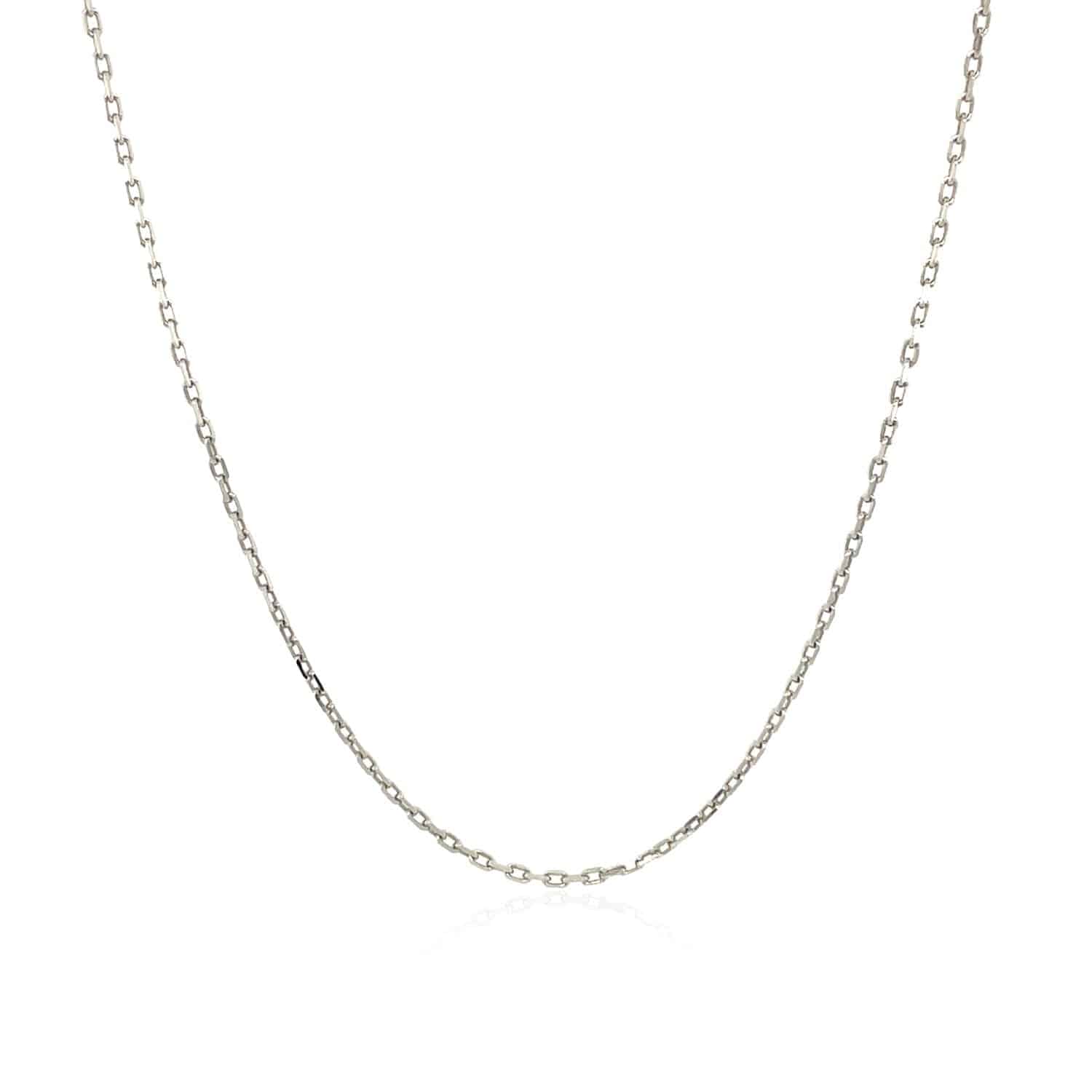 Sterling Silver Rhodium Plated Cable Chain (1.10 mm) - Forever in Harmony