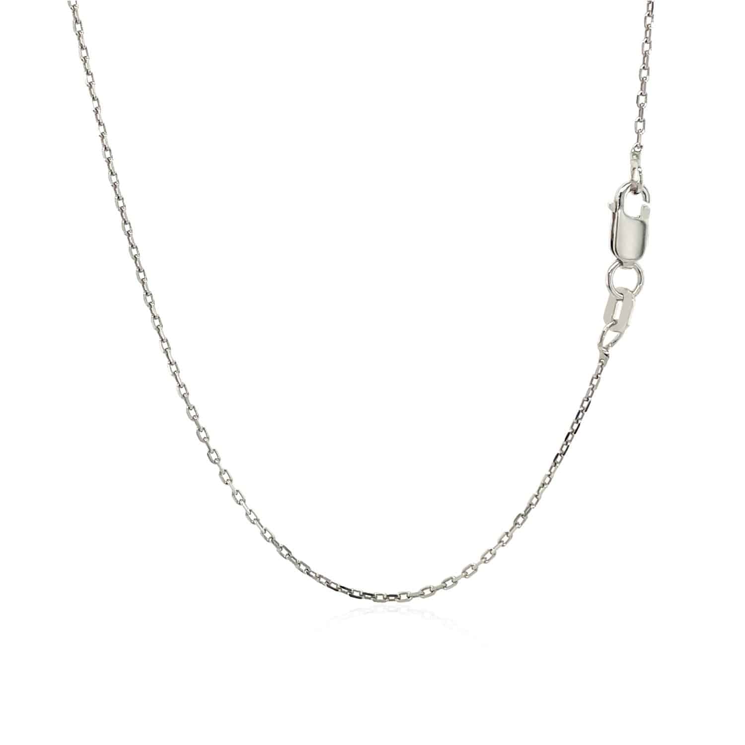 Sterling Silver Rhodium Plated Cable Chain (1.10 mm) - Forever in Harmony