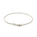 14k White Gold Solid Diamond Cut Rope Bracelet (1.60 mm) | - Forever in Harmony