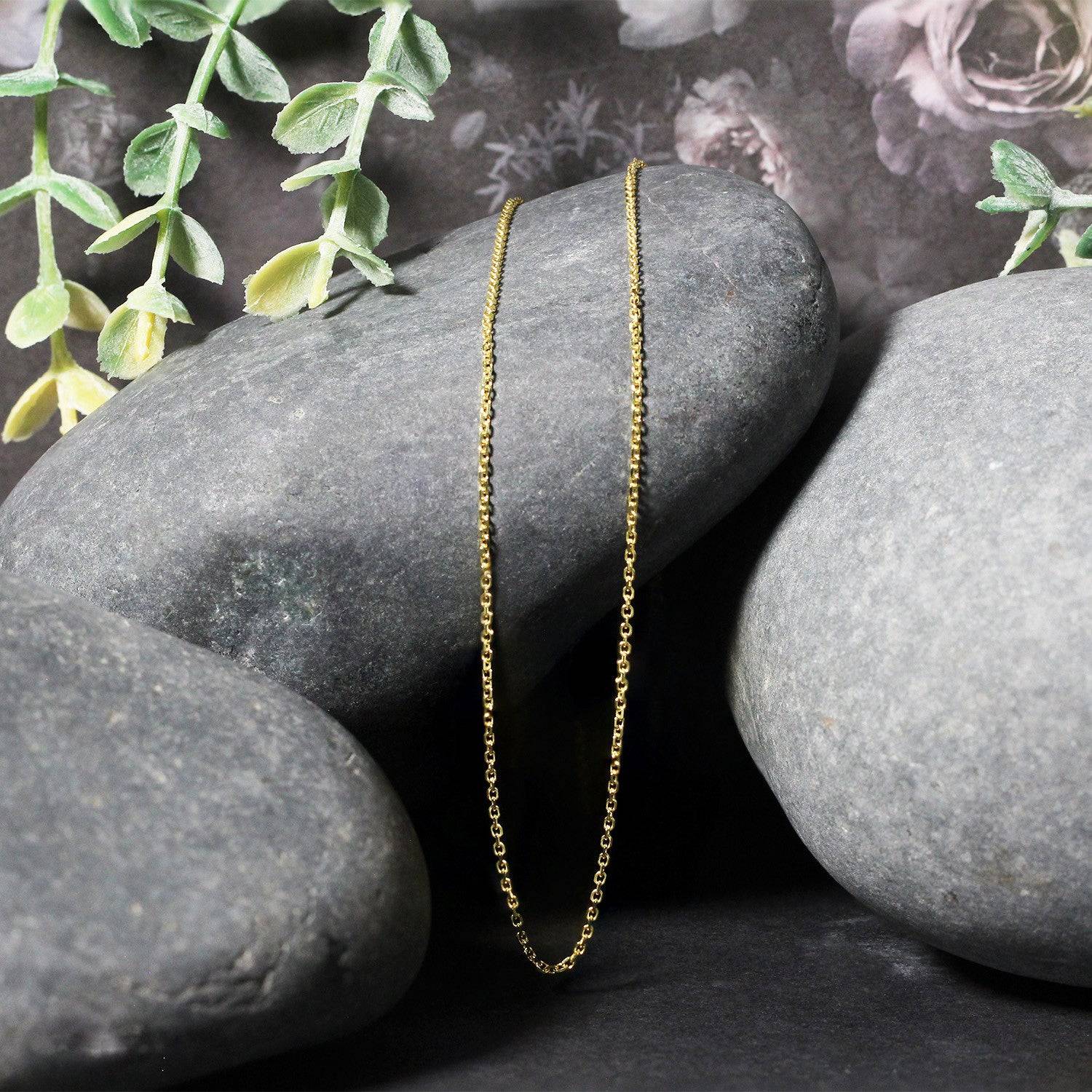 18k Yellow Gold Cable Chain (1.10 mm) - Forever in Harmony