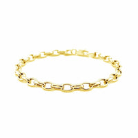 14k Yellow Gold Oval Rolo Bracelet  (4.60 mm) | - Forever in Harmony