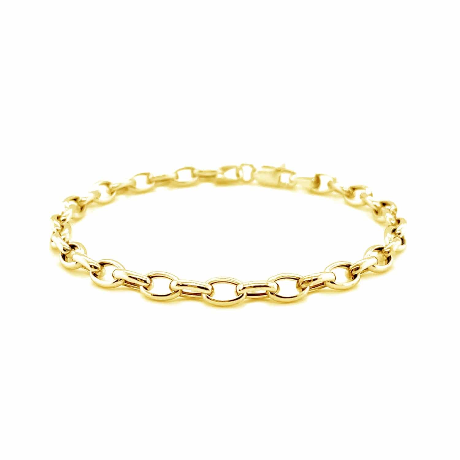 14k Yellow Gold Oval Rolo Bracelet  (4.60 mm) |