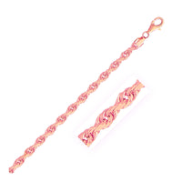 14k Rose Gold Solid Diamond Cut Rope Chain (4.00 mm) - Forever in Harmony