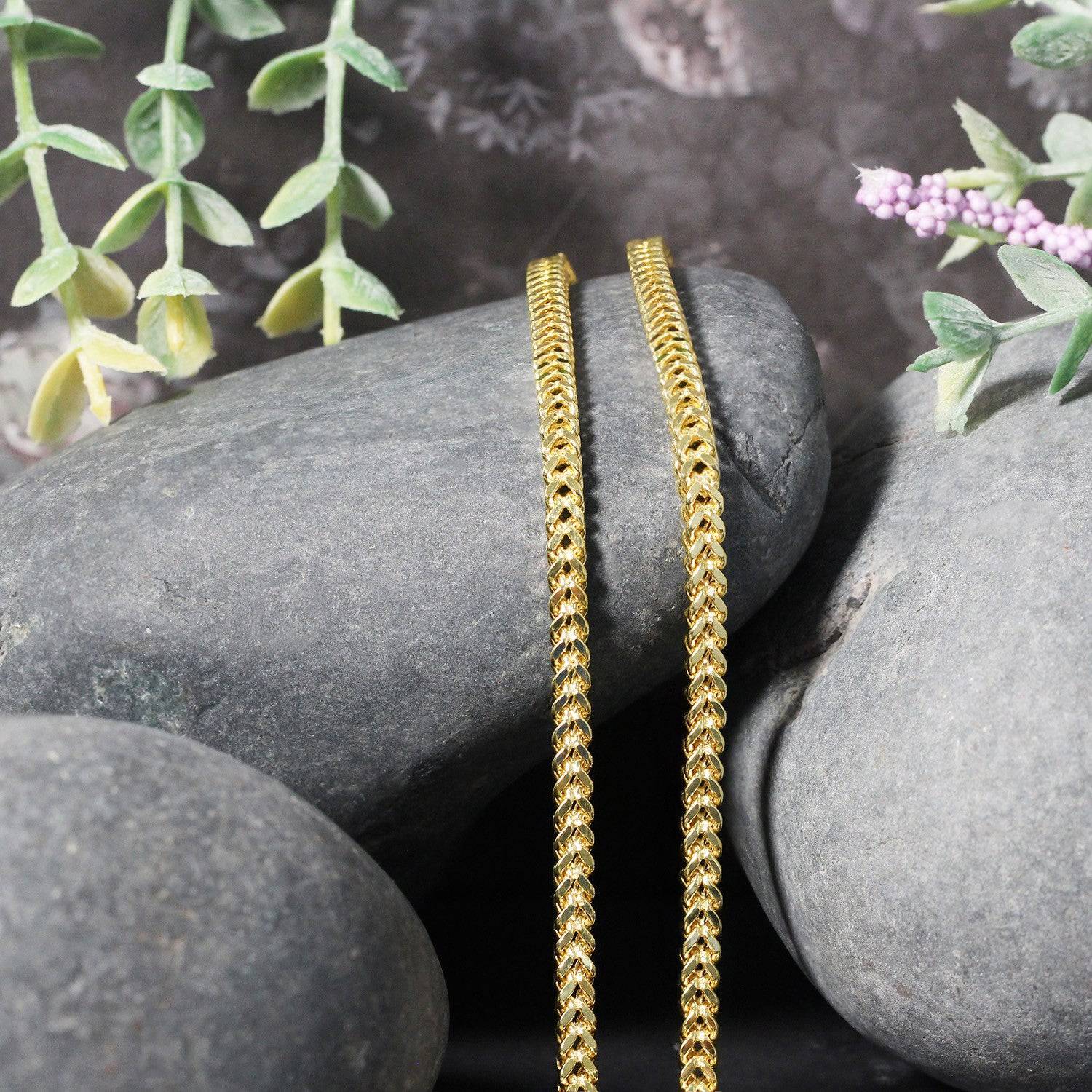 14k Yellow Gold Light Weight Wheat Chain (3.20 mm) - Forever in Harmony