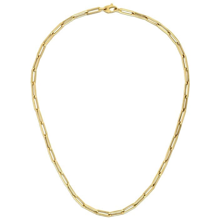 10K Yellow Gold Lite Paperclip Chain (4.20 mm) - Forever in Harmony