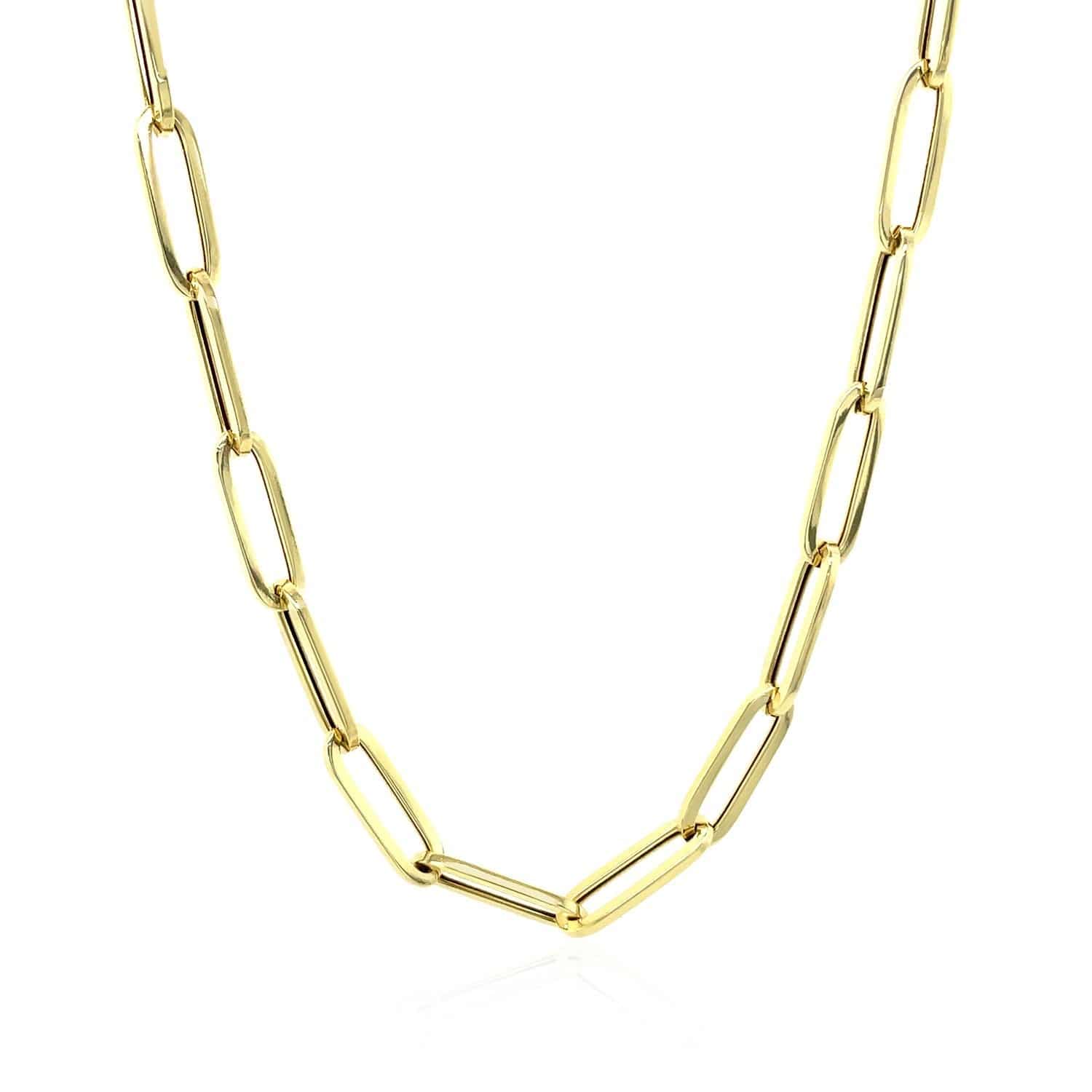 10K Yellow Gold Lite Paperclip Chain (4.20 mm) - Forever in Harmony