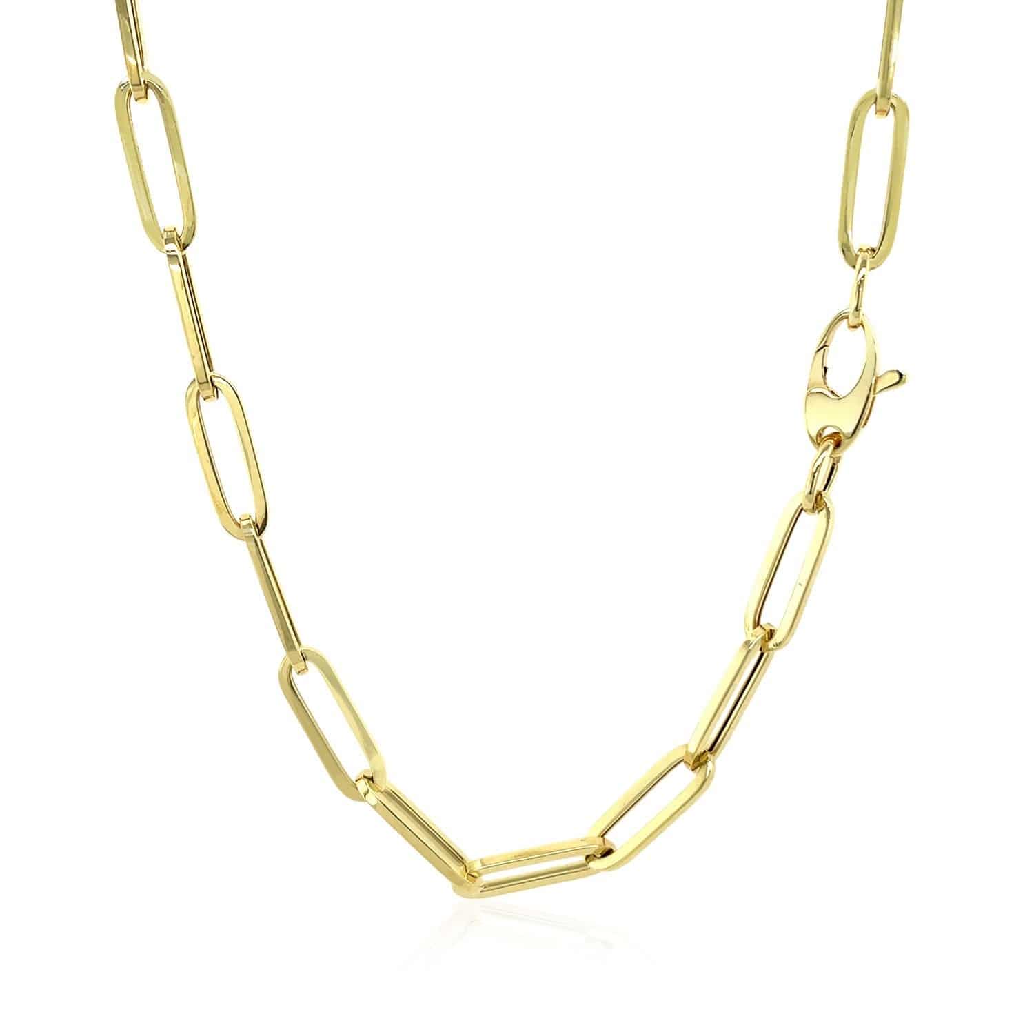 10K Yellow Gold Lite Paperclip Chain (4.20 mm) - Forever in Harmony