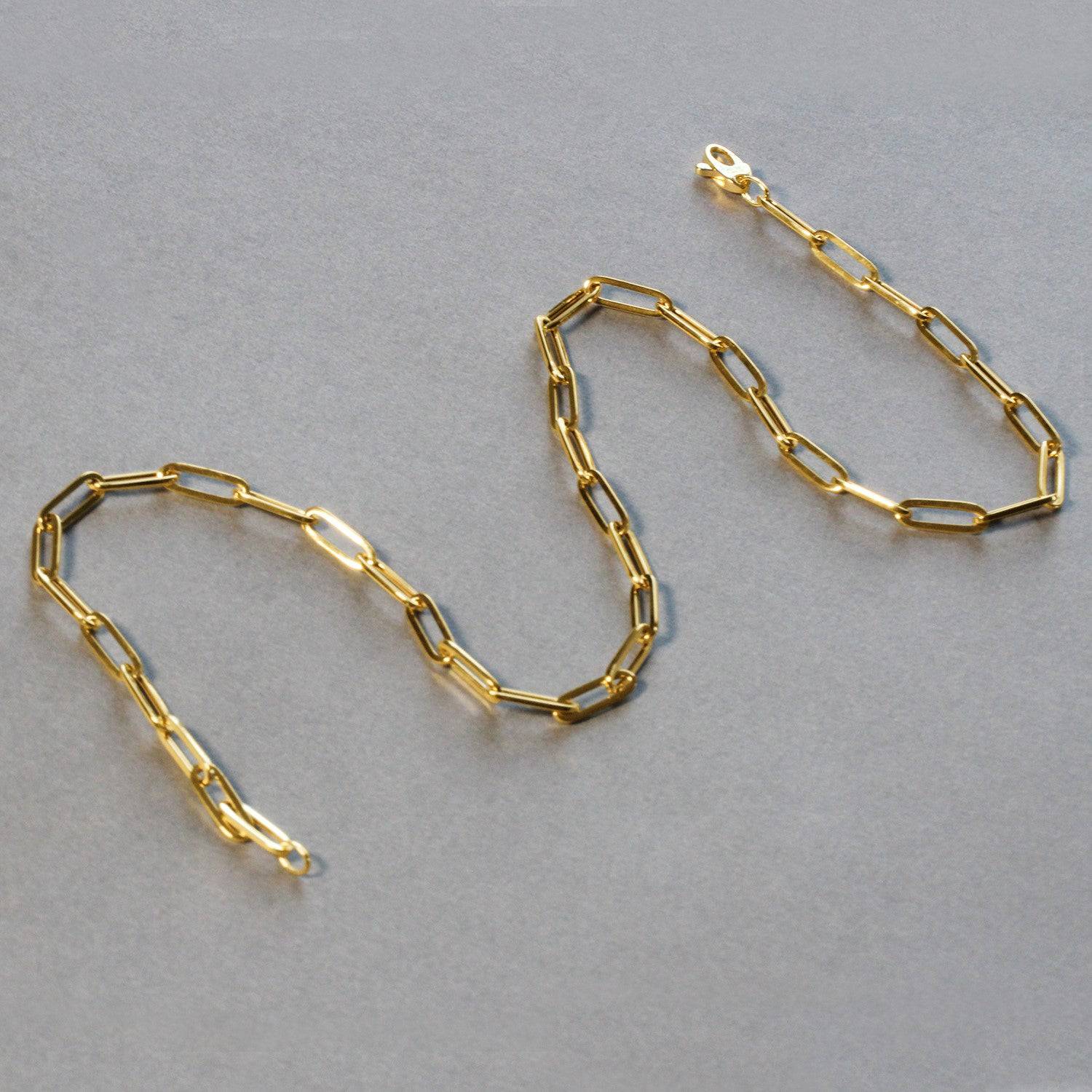 10K Yellow Gold Lite Paperclip Chain (4.20 mm) - Forever in Harmony