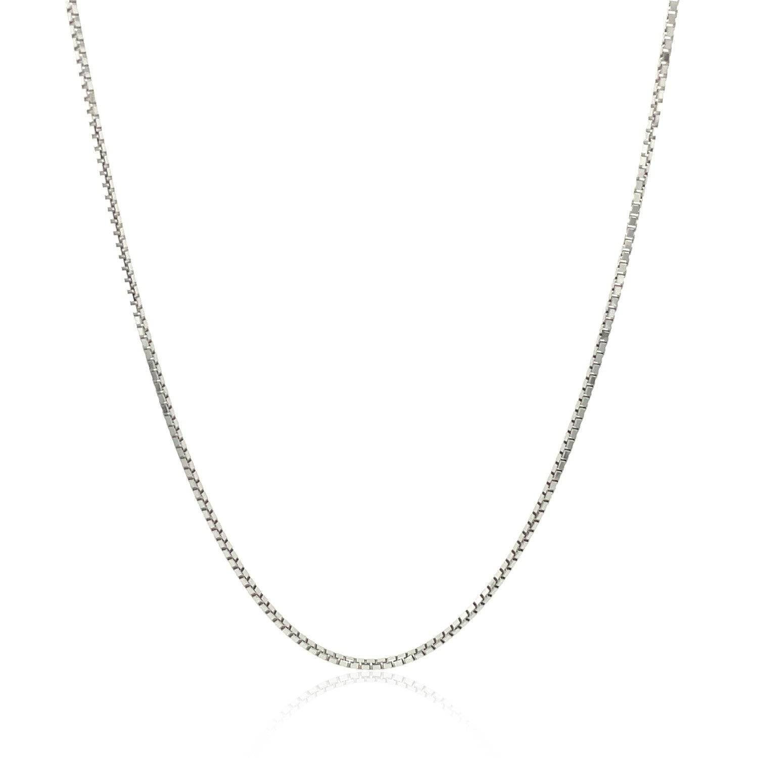 14k White Gold Octagonal Box Chain (1.00 mm) - Forever in Harmony