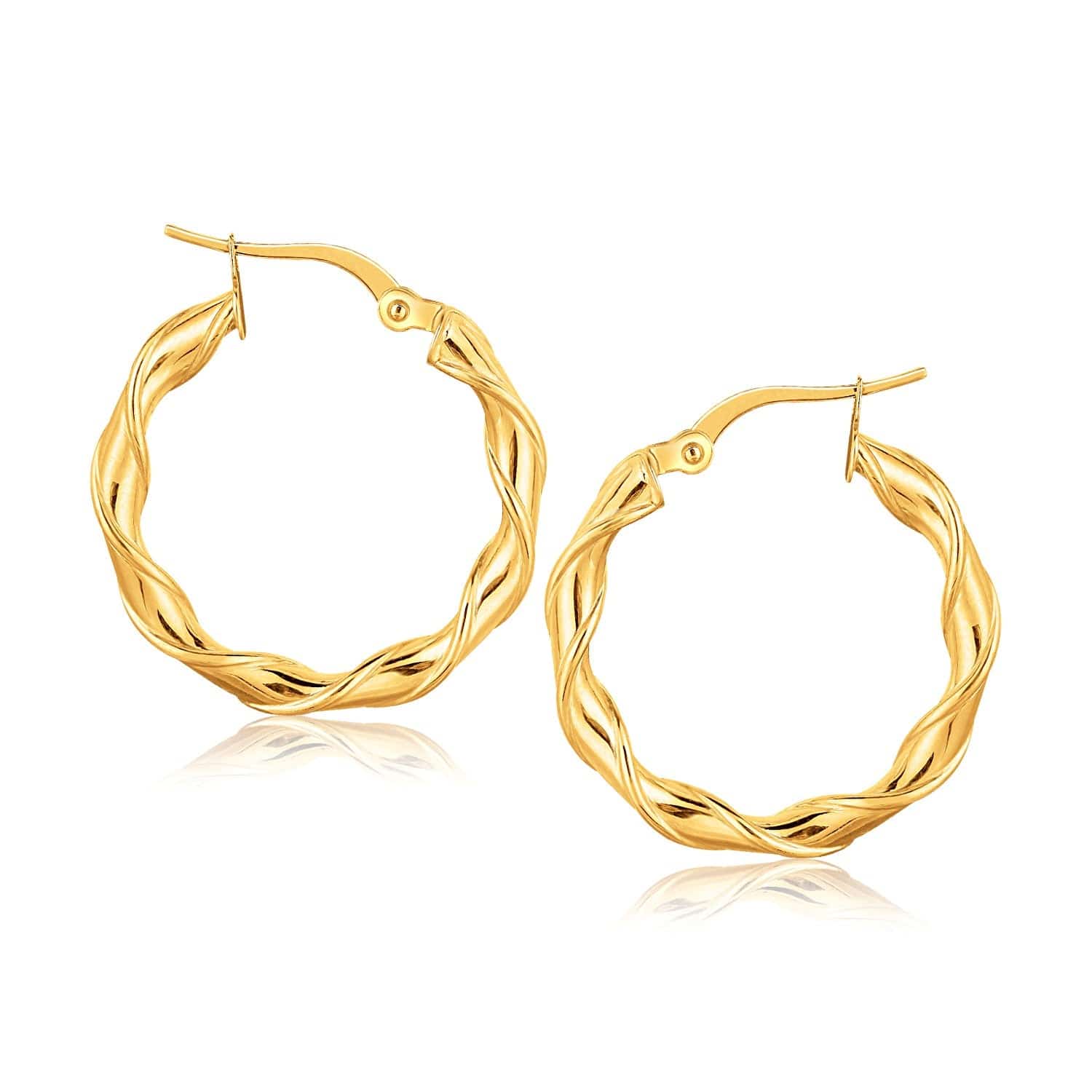 14k Yellow Gold Hoop Earrings (20mm) - Forever in Harmony