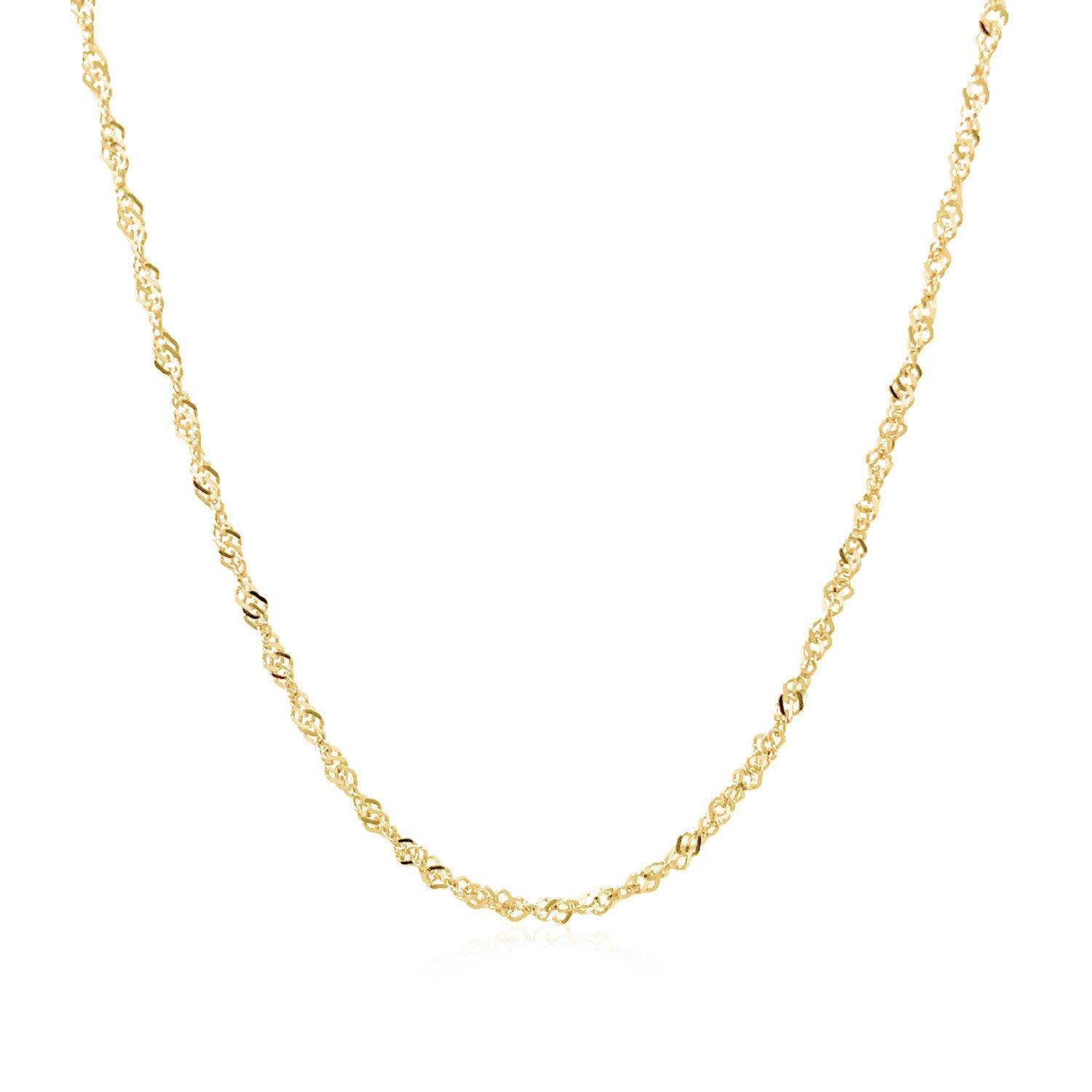 14k Yellow Gold Singapore Chain (1.30 mm) - Forever in Harmony