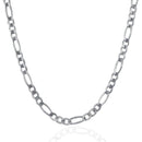 14k White Gold Solid Figaro Chain (4.50 mm) - Forever in Harmony