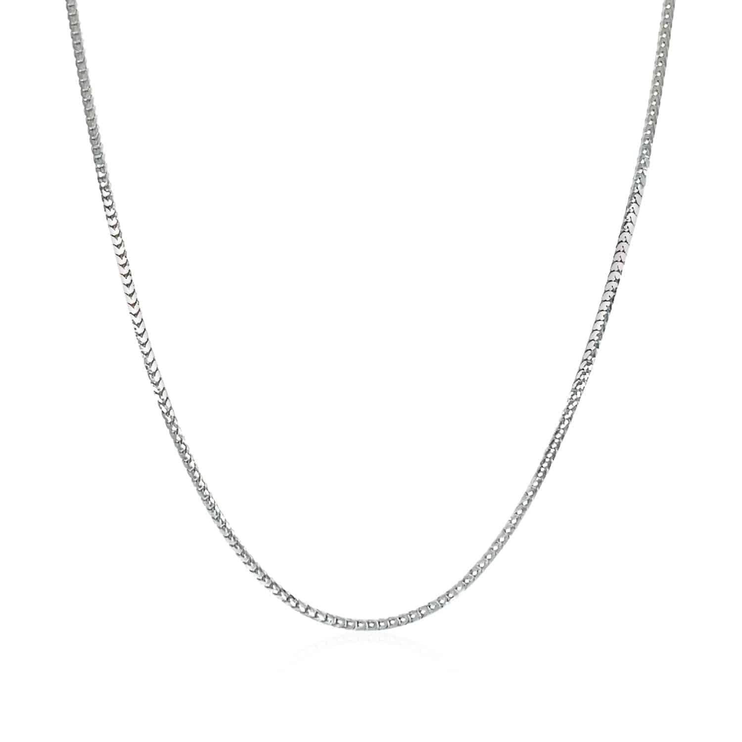 14k White Gold Franco Chain (0.90 mm) - Forever in Harmony