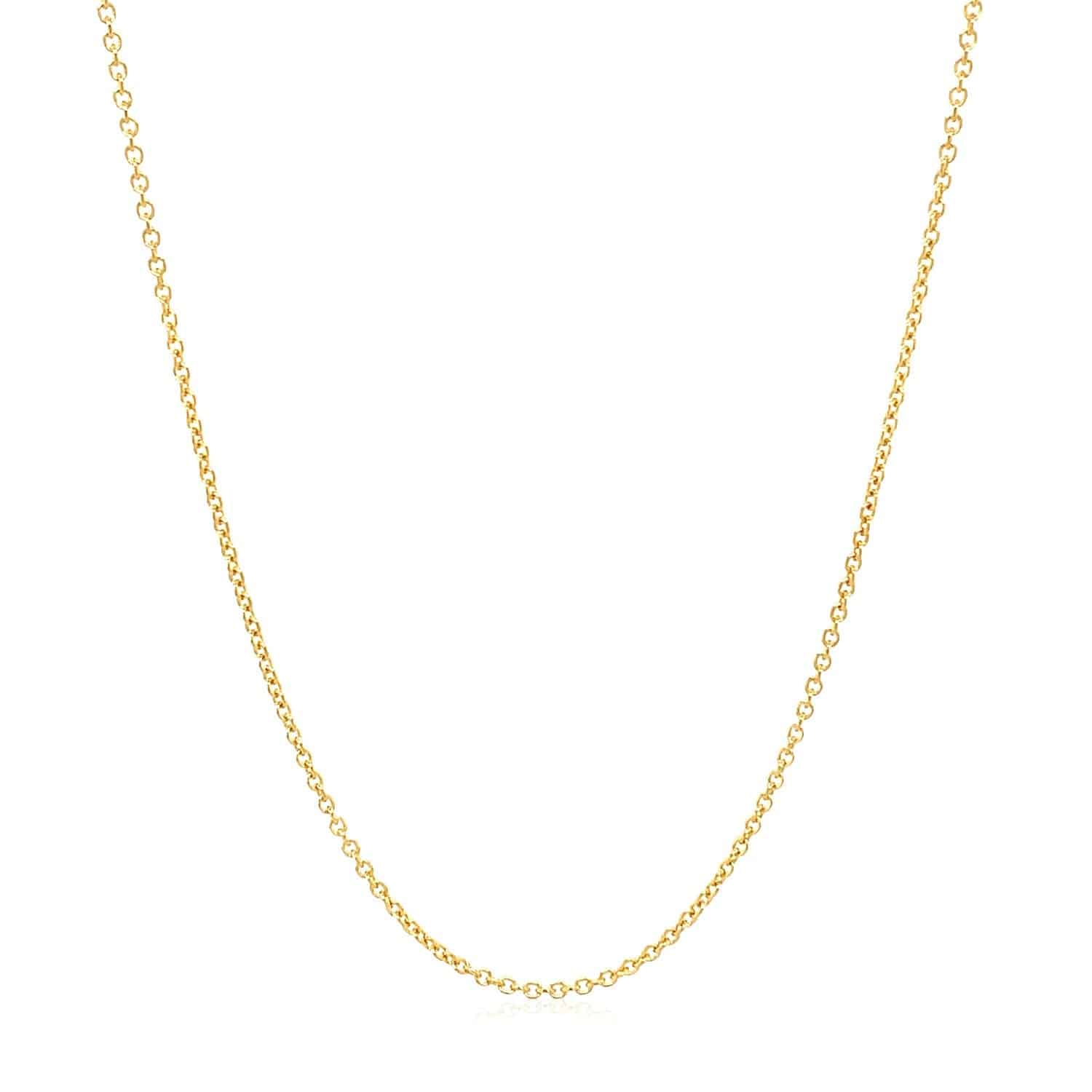 14k Yellow Gold Round Cable Link Chain (1.20 mm) - Forever in Harmony