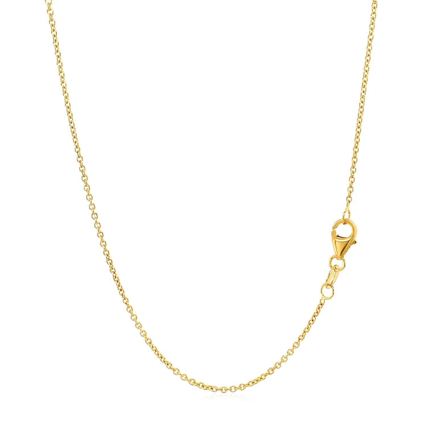 14k Yellow Gold Round Cable Link Chain (1.20 mm) - Forever in Harmony