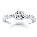 14k White Gold Shared Prong Accent Diamond Engagement Ring - Forever in Harmony