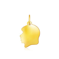 14k Yellow Gold Small Girl Head Charm - Forever in Harmony