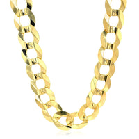 14k Yellow Gold Solid Curb Chain (10.00 mm) - Forever in Harmony