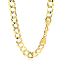 14k Yellow Gold Solid Curb Chain (10.00 mm) - Forever in Harmony