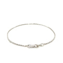 14k White Gold Solid Diamond Cut Rope Bracelet (1.80 mm) | - Forever in Harmony