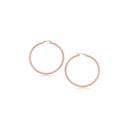 14k Rose Gold Polished Hoop Earrings (3x15mm) - Forever in Harmony