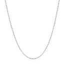 14k White Gold Faceted Cable Link Chain (1.2 mm) | - Forever in Harmony