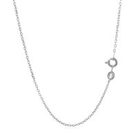 14k White Gold Faceted Cable Link Chain (1.2 mm) | - Forever in Harmony