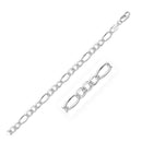 Rhodium Plated Sterling Silver Figaro Style Chain (5.40 mm) - Forever in Harmony