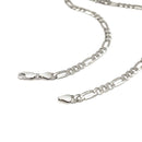 Rhodium Plated Sterling Silver Figaro Style Chain (5.40 mm) - Forever in Harmony