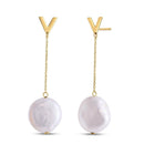 14k Yellow Gold Tesoro Pearl Drop Earrings - Forever in Harmony