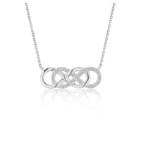 Double Infinity Diamond Pendant in 14k White Gold - Forever in Harmony