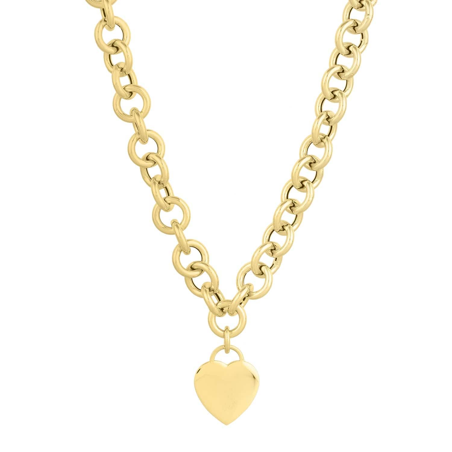 14k Yellow Gold Rolo Link Necklace (11.40 mm) - Forever in Harmony