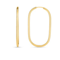 14k Yellow Gold Endless Large Paperclip Hoop Earrings - Forever in Harmony