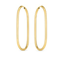 14k Yellow Gold Endless Large Paperclip Hoop Earrings - Forever in Harmony