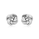 Petite Sterling Silver Polished Love Knot Earrings(9mm) - Forever in Harmony