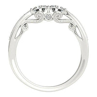 Two Stone Diamond Ring With Milgrain Design In 14k White Gold (3/4 cttw) - Forever in Harmony