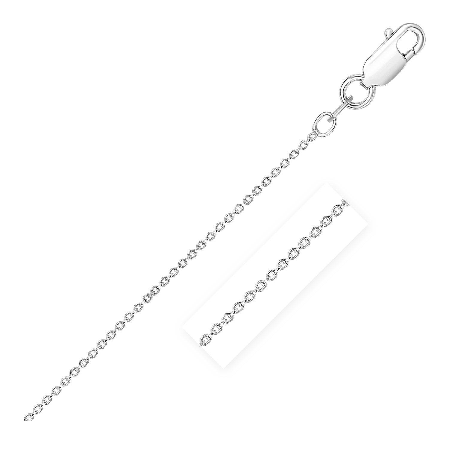 Sterling Silver Rhodium Plated Round Cable Chain (2.10 mm) - Forever in Harmony