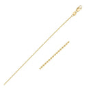 14k Yellow Gold Bead Chain 1.0mm (1.00 mm) - Forever in Harmony